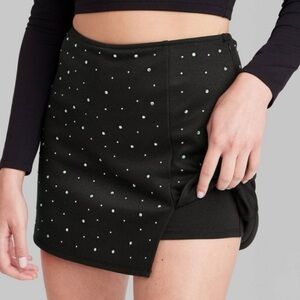 Wild Fable Black Skirt/Skort with Iridescent Studs Size Small NWOT
